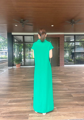 Ralph Oversized Pique Dress in Green