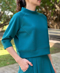 Anniston Crop in Teal