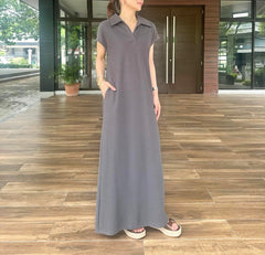 Ralph Oversized Pique Dress in Grey