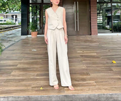 Odella Wide Pants in Cream