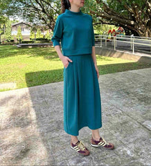 Tammy Midi Skirt in Teal