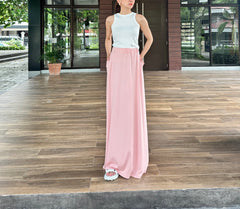 Mina Wide Skirt in Pink (COTTON)