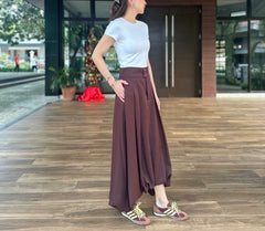 Olive Bubble Skirt in Maroon