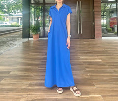 Ralph Oversized Pique Dress in Blue