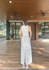 Jazlyn Drawstring Skirt in Cream