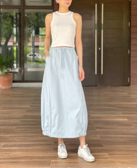 Honey Gartered Hem Skirt in Blue