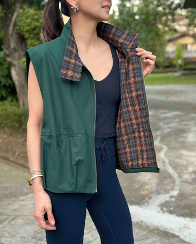 Marian Harrington Vest in Green
