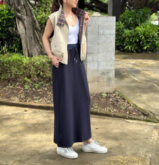 Yen Lounge Skirt in Navy