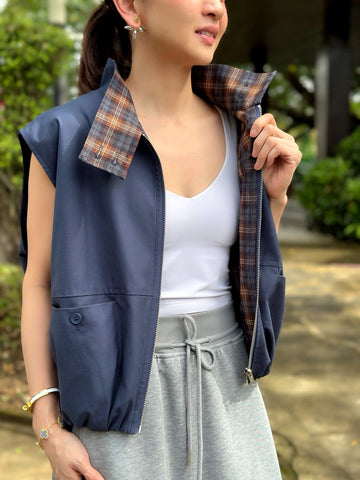 Marian Harrington Vest in Navy
