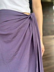 Kenya Tie Up Skirt in Purple