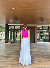 Lawson Linen Maxi Skirt in White