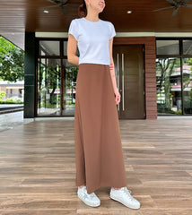 Scarlett Long Skirt in Brown