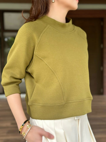 Anniston Crop in Olive