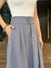 Olive Bubble Skirt in Blue