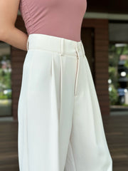 Dulcet 2 Pleat Wide Pants in White