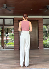 Dulcet 2 Pleat Wide Pants in White