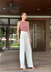 Dulcet 2 Pleat Wide Pants in White